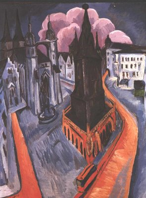 Der rote Turm von Halle von Ernst Ludwig Kirchner (30600)